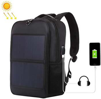 9.HAWEEL Flexible Solar Panel Power Backpack Laptop Bag with Handle