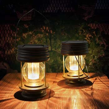1. pearlstar Solar Lantern - Hanging Solar Lights Outdoor