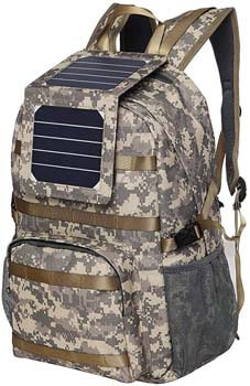4. XTPower Xplorer Camouflage 38 | Solar Backpack with Removable 5 Watt Solar Panel