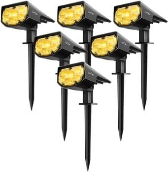 LITOM 12 LEDs Solar Landscape Spotlights