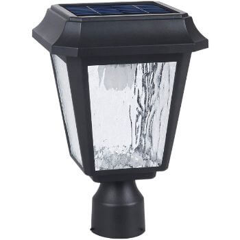 9. KMC Lighting Solar Powered Lamp Post Light