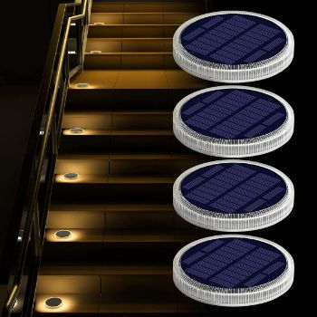 2. Solar Deck Lights Outdoor Waterproof