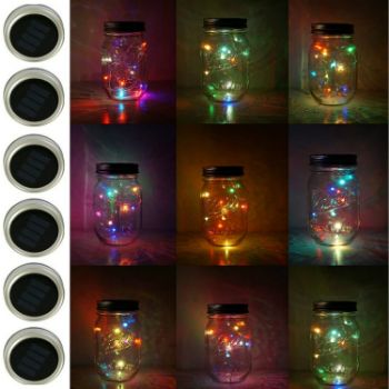 9. Miaro 6 Pack Mason Jar Light