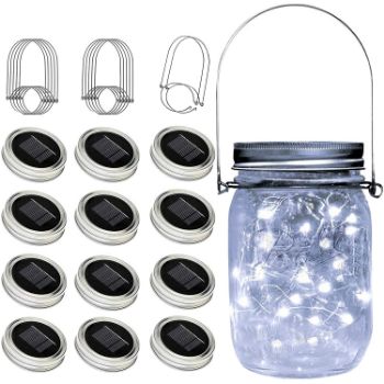 7. Znycye Solar Mason Jar Lights