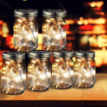5. Zoutong Mason Jar Solar Light